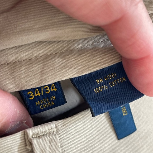 Polo Ralph Lauren Tan Slim Fit 100% Cotton Khakis 34" Pre-owned - Picture 7 of 9